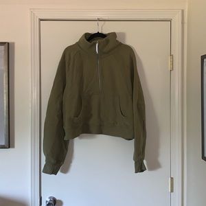 Oversized Lululemon scuba funnel neck half zip